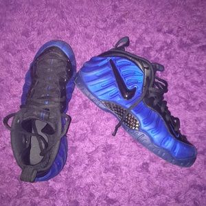 Royal blue and black Nike air Foamposites